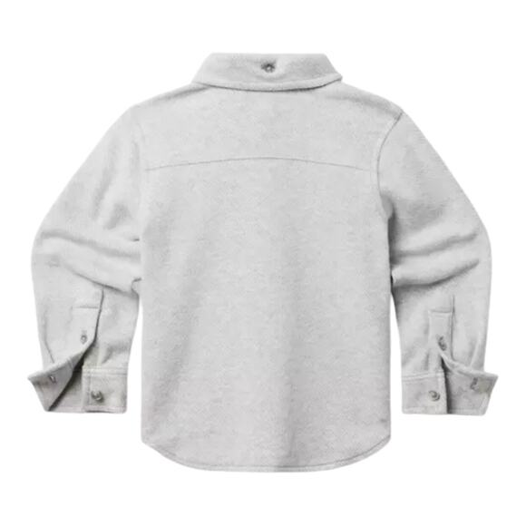 🆕 Janie and Jack NWT “The Sweater Shirt.” Gray Heather. Size 8 - Picture 3 of 3